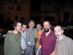 That's Julien Temple third from the left, Yours Truly in the burgundy, and festival programmer Fernando Chiappussi on the right.  The other dudes will have to send their names in (sorry)